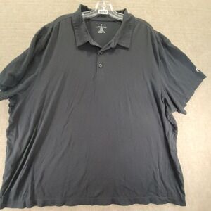 Fabletics Mens 4X Short Sleeve Performance Polo Shirt Black Activewear Golf